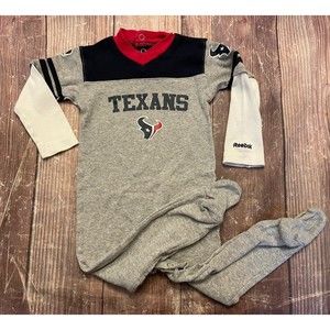 Reebok NFL Houston Texans Football Baby Sleeper Clothes Outfit, 12 months